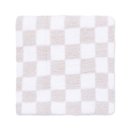 Angel Dear Chenille Natural Checkerboard Blanket