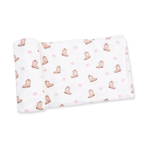 Angel Dear Mini Cowgirl Boots Swaddle Blanket