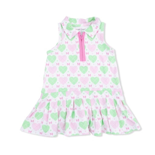 Angel Dear Heart Argyle Polo Tennis Dress with Cartwheel Short