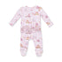 Angel Dear Princess Unicorns and Castle 2 Way Ruffle Back Zipper Footie