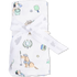 Angel Dear Country Club Dogs Neutral - Swaddle Blanket | Ivory, Green