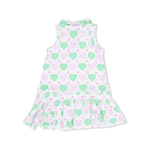 Angel Dear Heart Argyle Polo Tennis Dress with Cartwheel Short