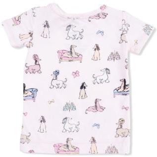 Angel Dear Fancy Hounds with Bows - Short Sleeve Loungewear Set | Pink