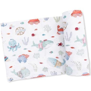 Angel Dear Sailor Sea Creatures - Swaddle Blanket | Ivory