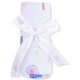 Angel Dear Floral Pickleball - Swaddle Blanket | Blue