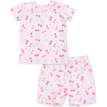 Angel Dear Sweet Bow Cherries - Loungewear Short Set | Pink