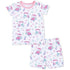 Angel Dear Golf Carts And Flowers - Loungewear Short Set | White