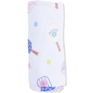 Angel Dear Floral Pickleball - Swaddle Blanket | Blue