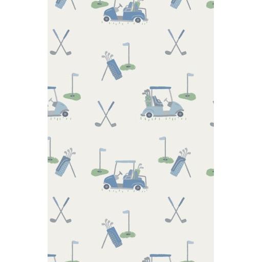 Angel Dear Baby Golf Carts Blue - Retro Sunsuit | Ivory, Blue