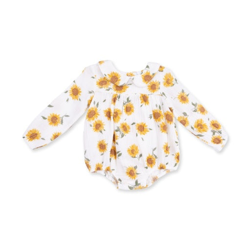 Angel Dear Baby Sunflower Classic Bubble with Peter Pan Collar