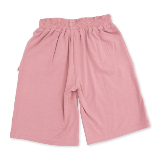 Angel Dear Solid Rose Tan Wide Leg Pant with Ruffle Pocket