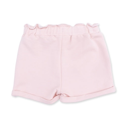 Angel Dear Solid Veiled Pink Paperbag Shorts