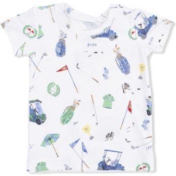 Angel Dear Golf Things - Short Sleeve Loungewear Set | Ivory
