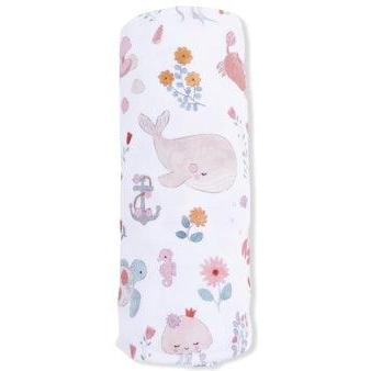 Angel Dear Garden Sea Creatures - Swaddle Blanket | White
