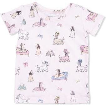 Angel Dear Fancy Hounds with Bows - Short Sleeve Loungewear Set | Pink