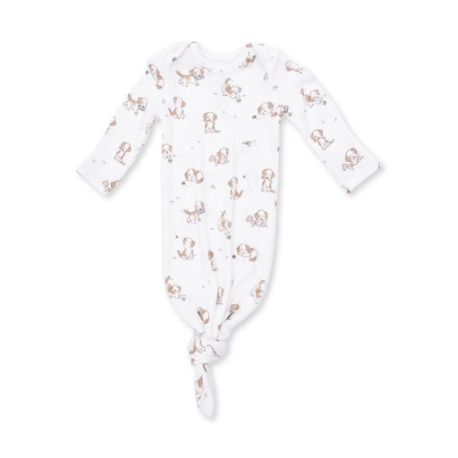 Angel Dear Explorer Puppy Blue Knotted Gown and Beanie Hat