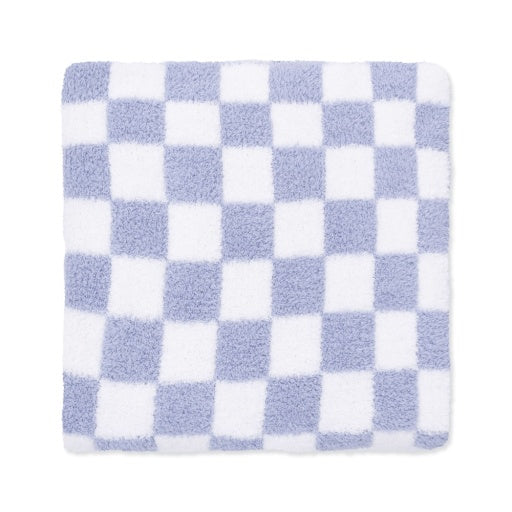 Angel Dear Chenille Dusty Blue Checkerboard Blanket