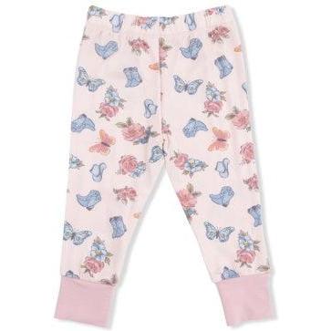 Angel Dear Country Girl Boots - Short Sleeve Loungewear Set | Pink
