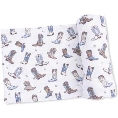 Angel Dear Cowboy Boots - Swaddle Blanket | Ivory