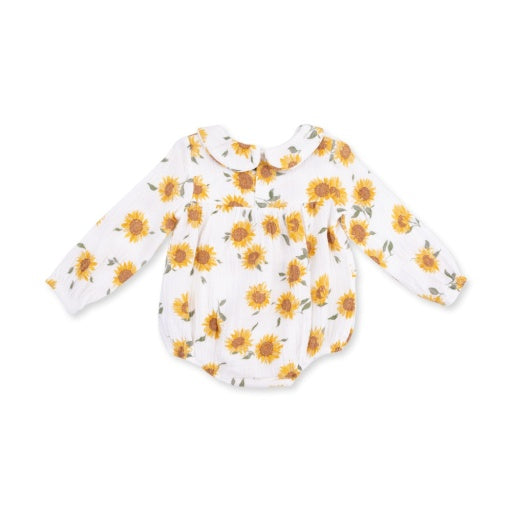 Angel Dear Baby Sunflower Classic Bubble with Peter Pan Collar