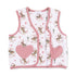 Angel Dear Cowgirl Cameos Quilted Vest with Heart Pockets