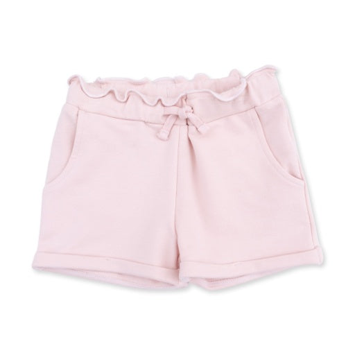 Angel Dear Solid Veiled Pink Paperbag Shorts