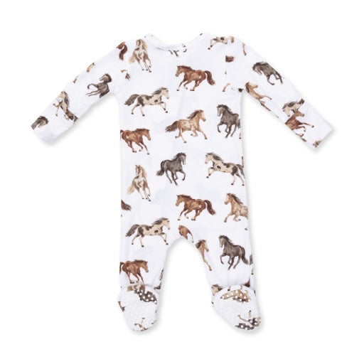 Angel Dear Wild Horses 2 Way Zipper Footie