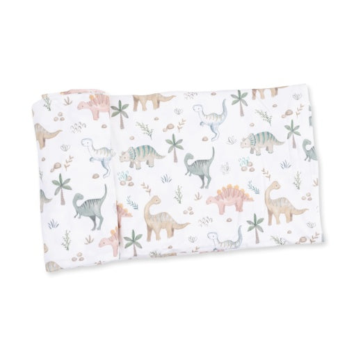 Angel Dear Sweet Baby Dinos Swaddle Blanket