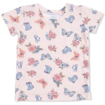 Angel Dear Country Girl Boots - Short Sleeve Loungewear Set | Pink