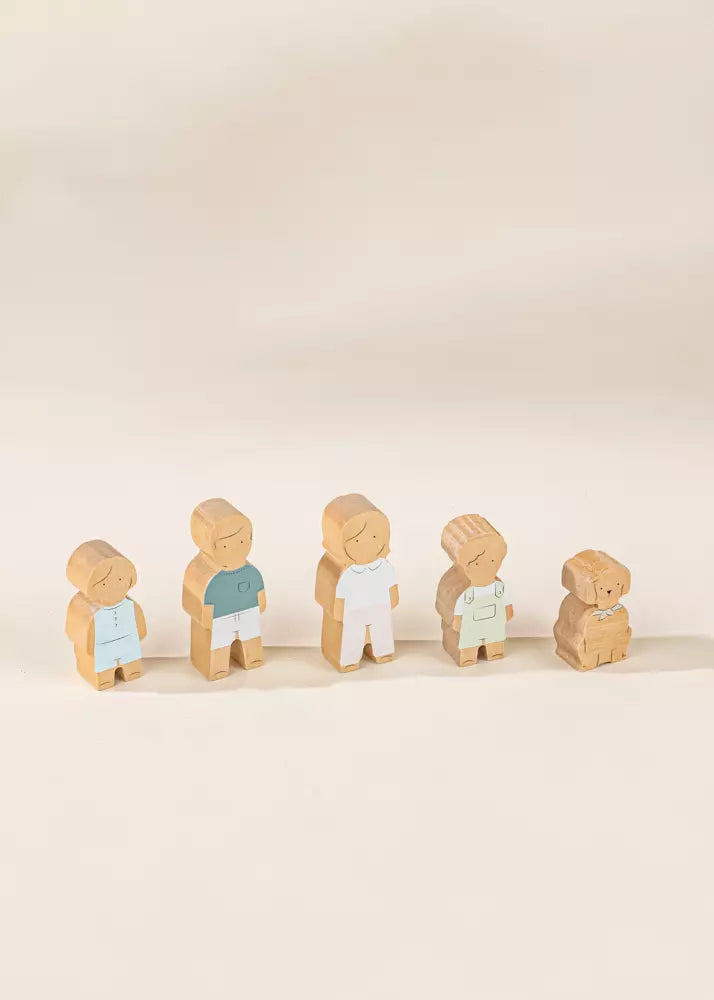 Coco Village Set of 5 Family Wooden Doll House Characters