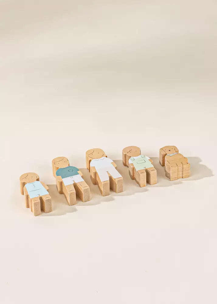 Coco Village Set of 5 Family Wooden Doll House Characters