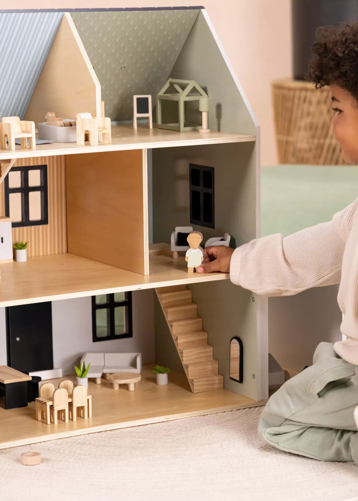 Coco Village Set of 5 Family Wooden Doll House Characters
