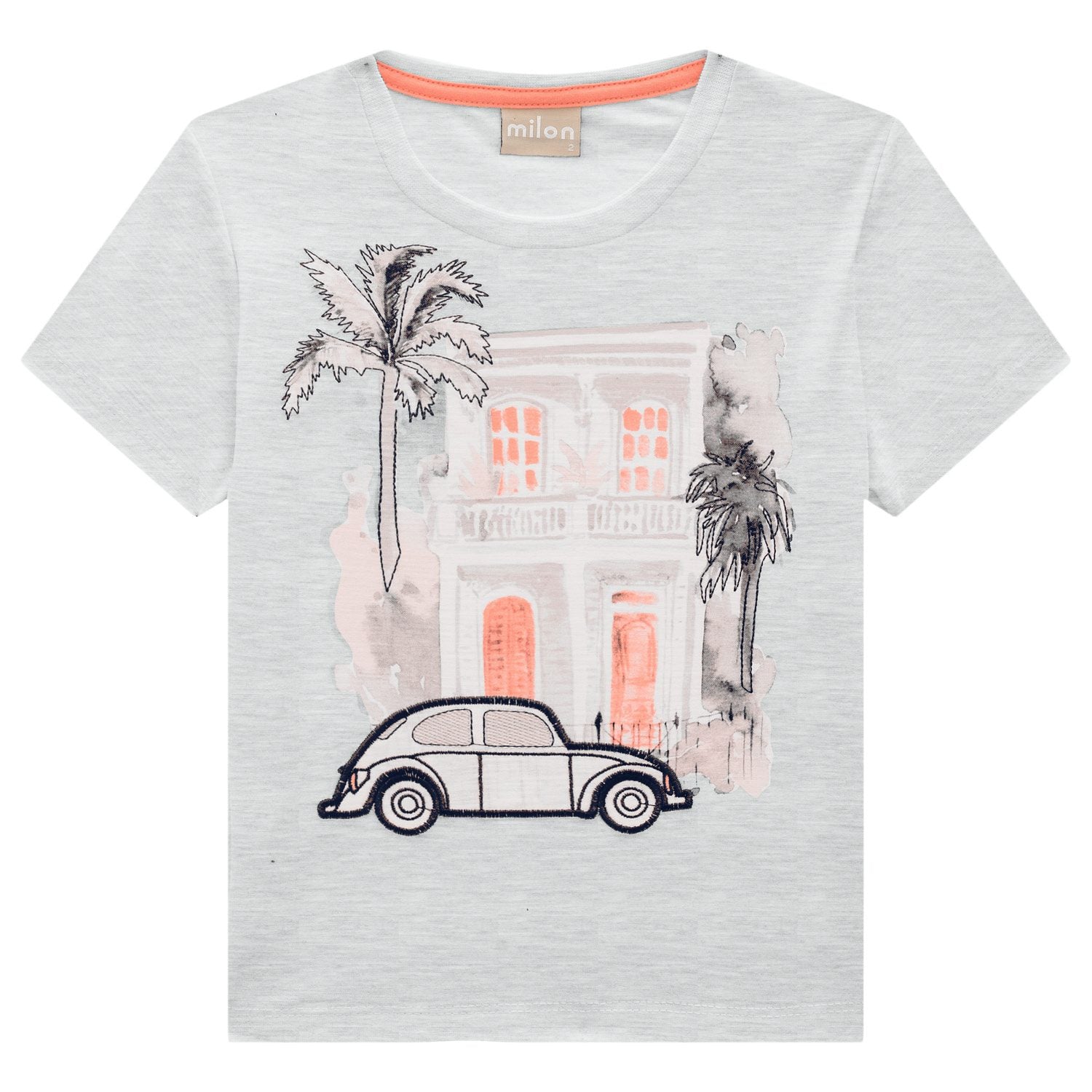 Palm Tree/VW Bug T with Orange Shorts Set