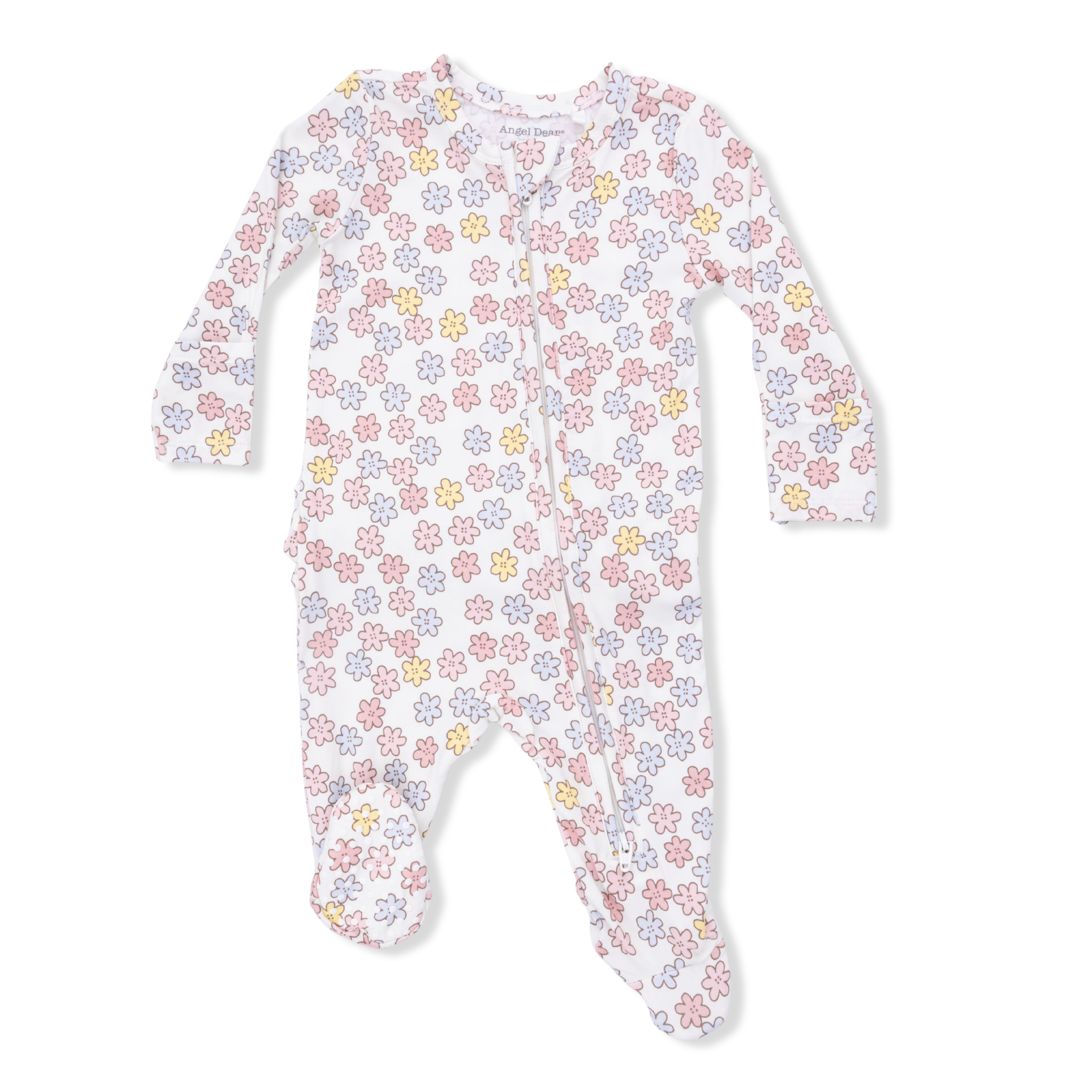 Sarah Floral - 2 Way Ruffle Back Zipper Footie S26