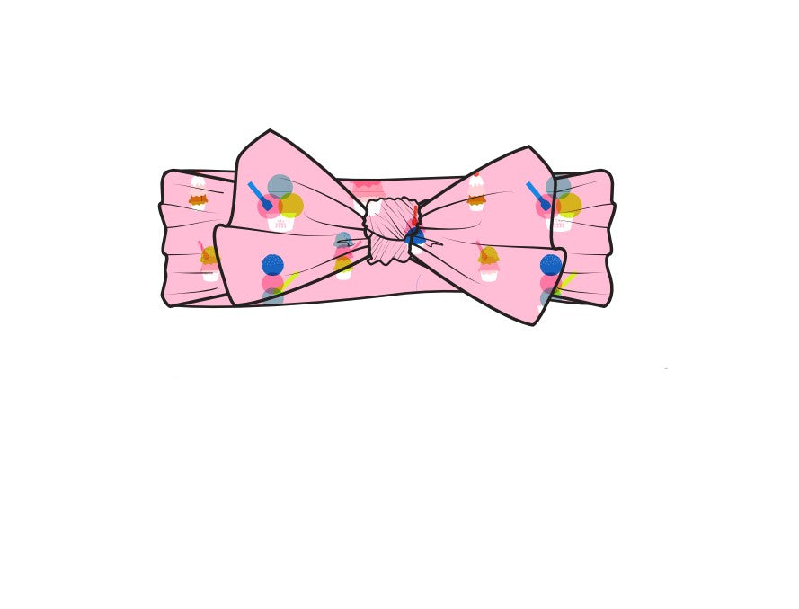 Pink Sundae Funday Bow Headband