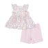 Sarah Floral - Ruffle Tank And Bike Short