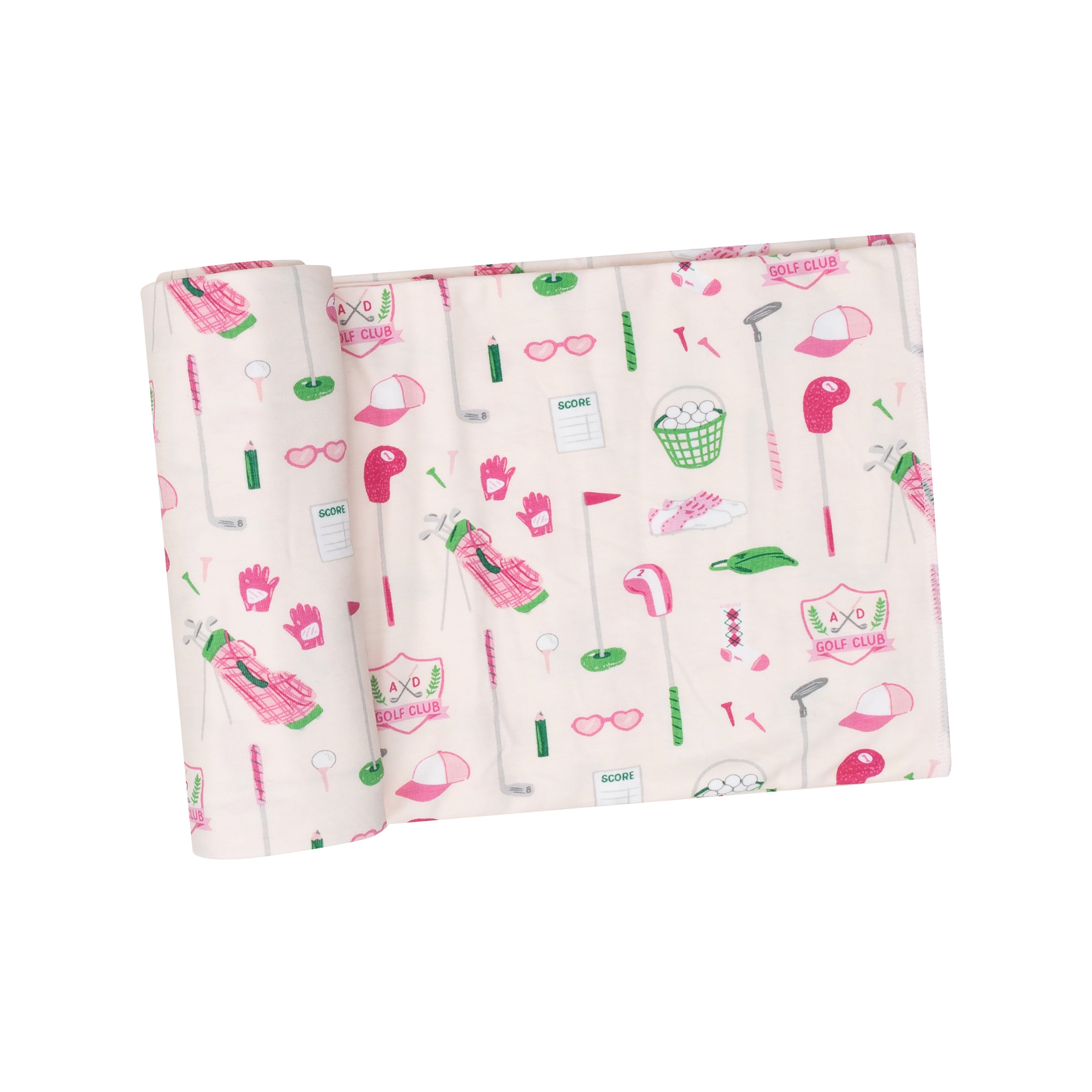 Bamboo Swaddle Blanket - Golf Club Pink