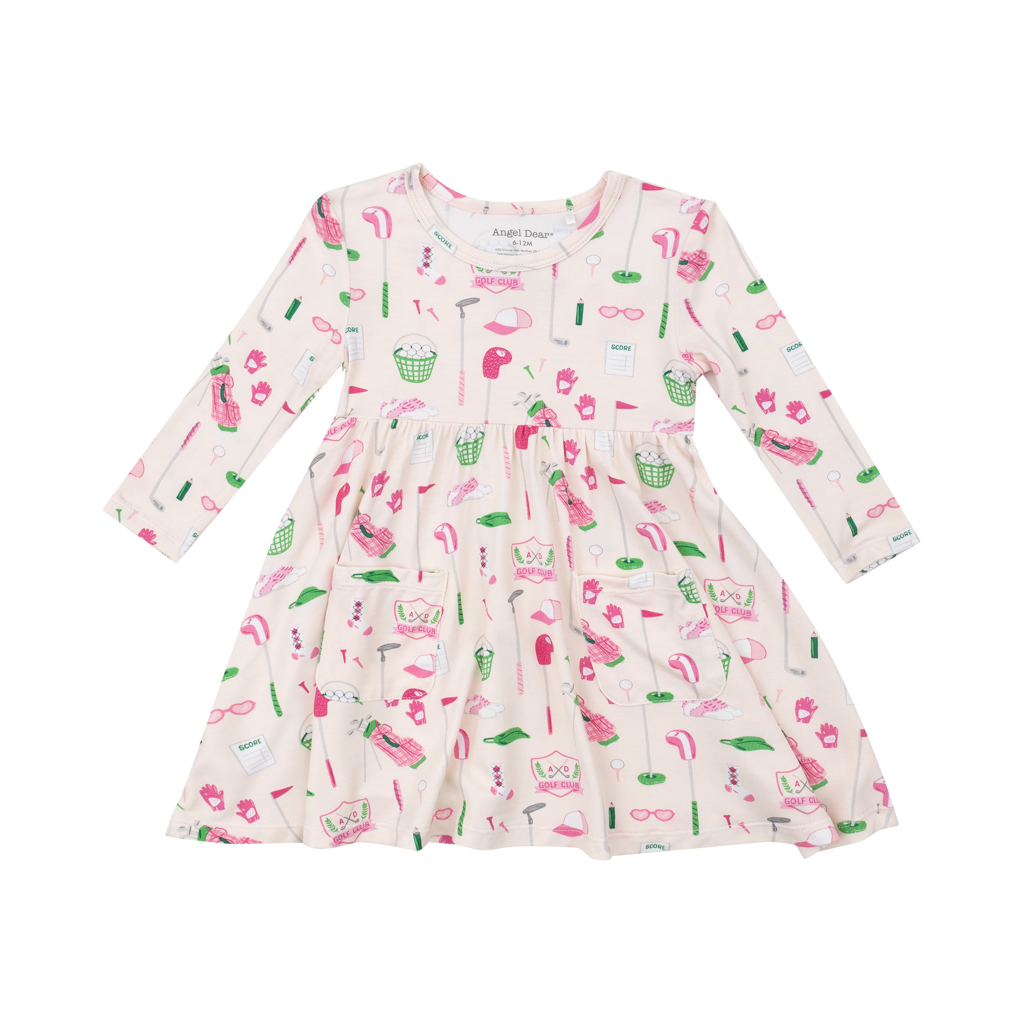 Golf Club Pink - Twirly L/s Dress