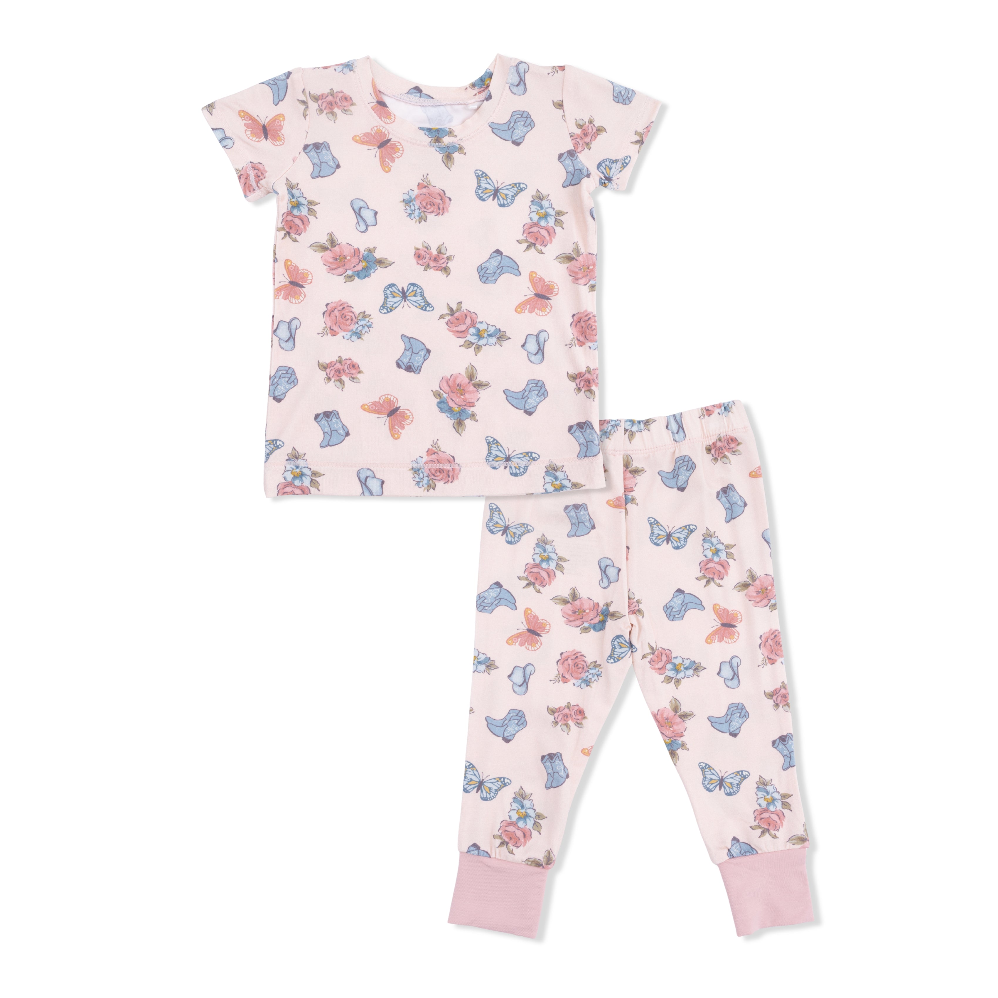Country Girl Boots - Short Sleeve Loungewear Set S26