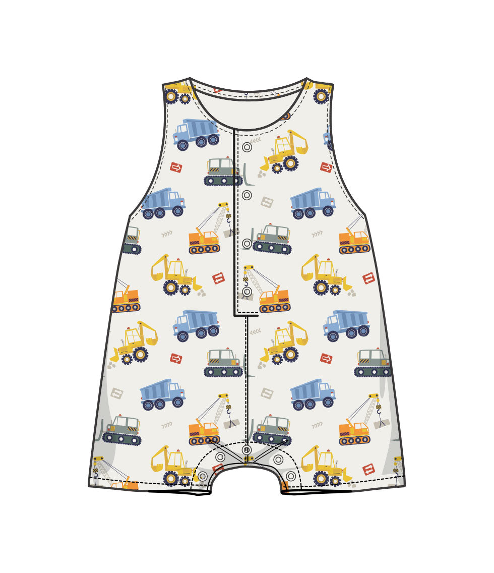 Cool Construction Sleeveless Shortie Romper S25