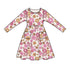 Twirly L/S Dress- Retro Floral Pink