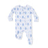 Blue Argyle - 2 Way Zipper Footie S26