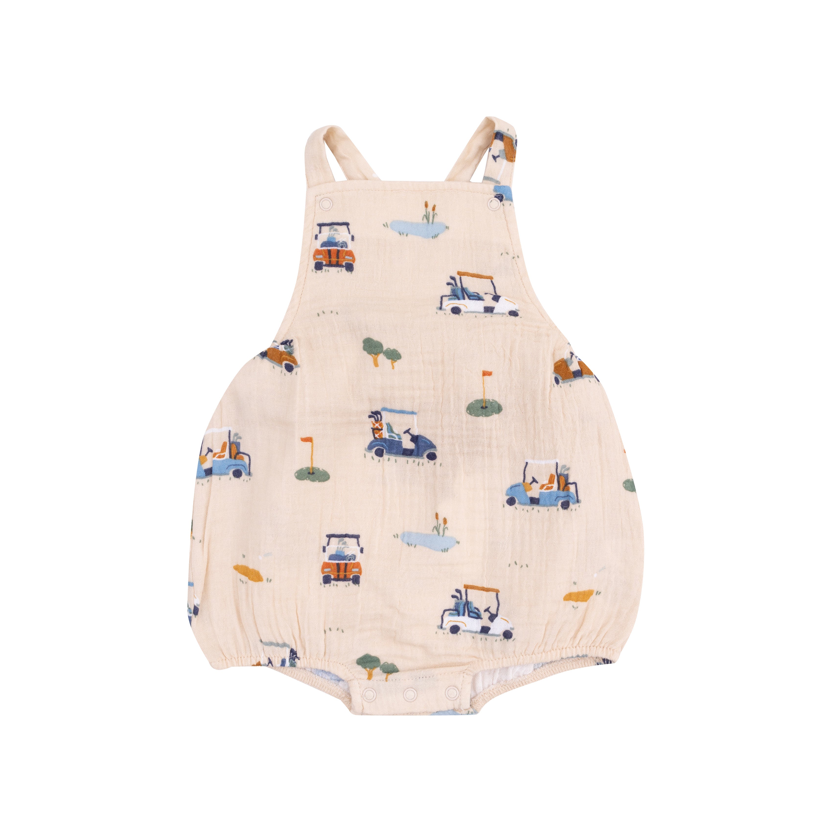 Golf Cart Cuties Sunsuit Oatmeal S25