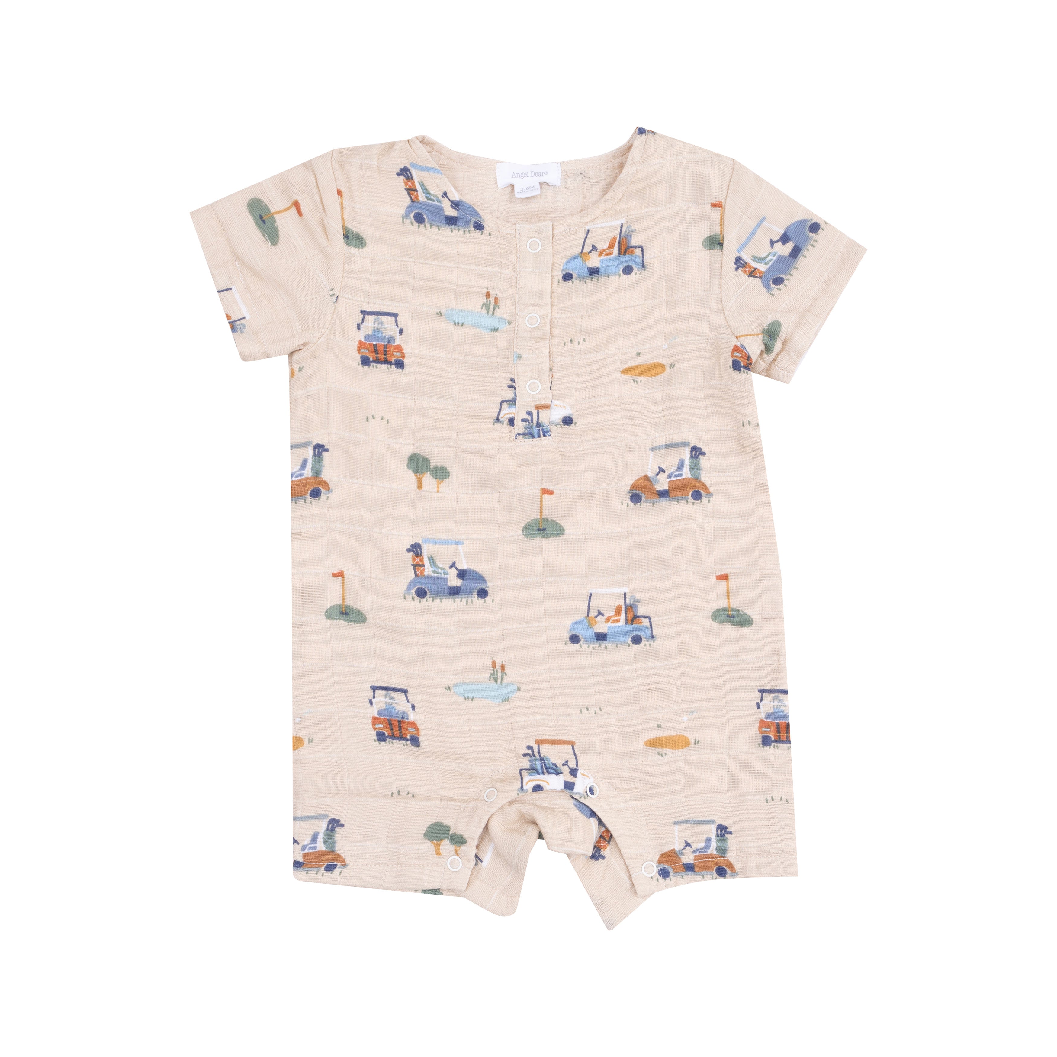Golf Cart Cuties Oatmeal Henley Shortall S25