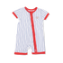 Baseball Stripe - Shortie 2 Way Zipper Romper S26