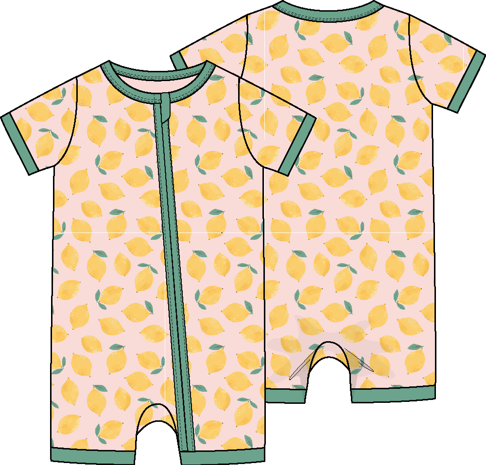 Sunny Lemons - Shortie 2 Way Zipper Romper S26