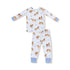 2 Piece Bamboo Lounge Wear Set L/S -Horses Blue W25