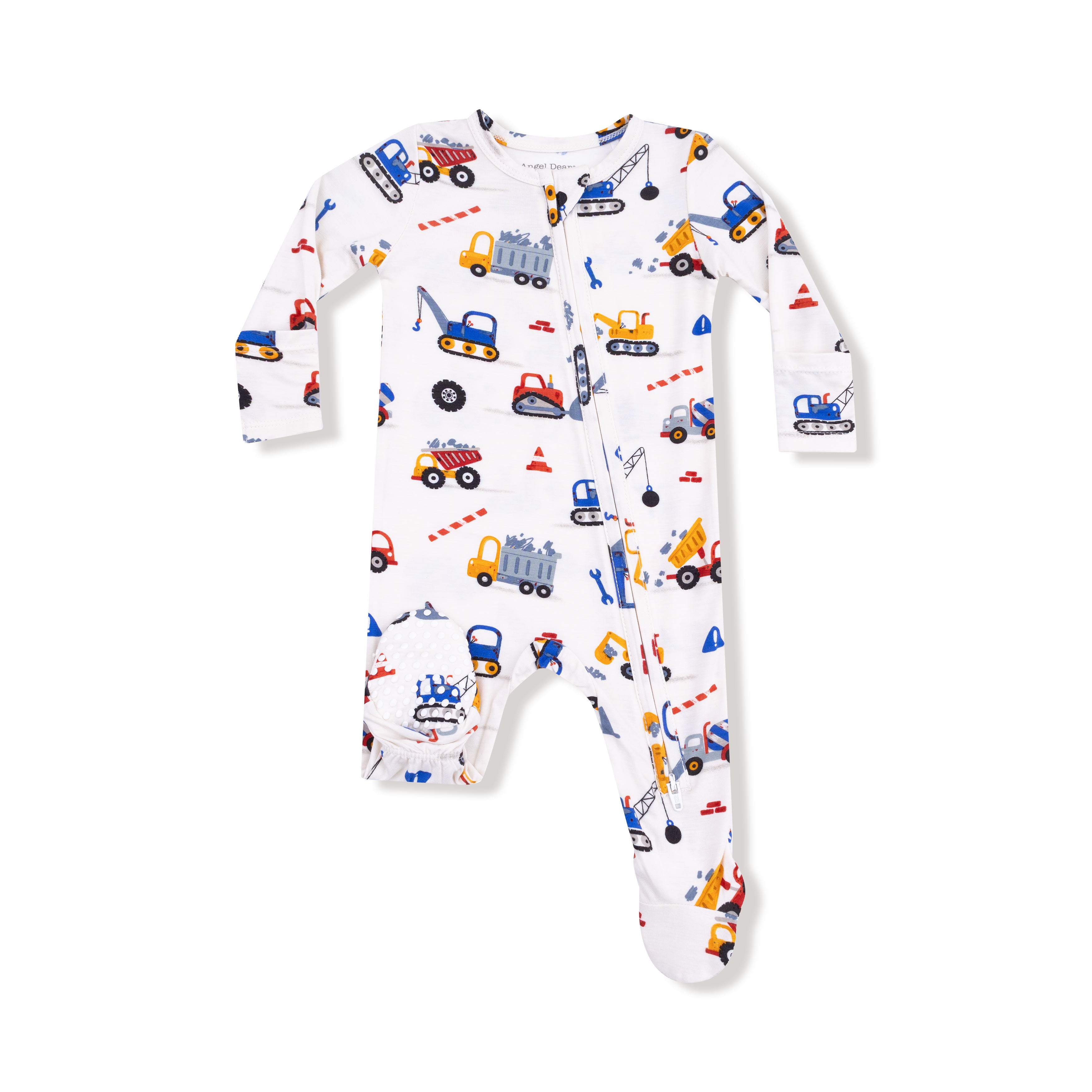 Crayon Construction 2 Way Zipper Footie W25