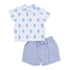 Blue Argyle Polo Shirt & Short S26