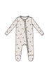Mini Horses 2 Way Zipper Footie W25